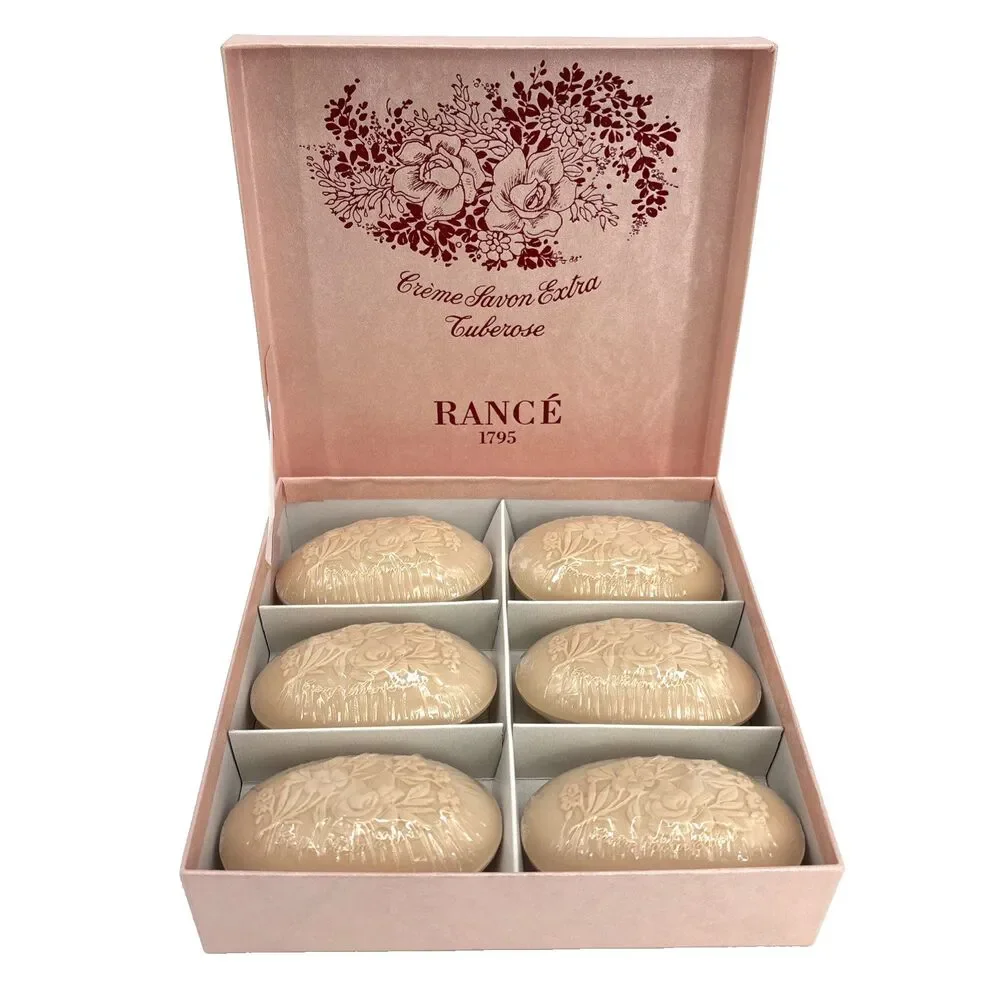 Rance 1795 Creme Savon Extra Tuberose Bar Soap Set of 6 Bars (3.5oz) Italy NIB